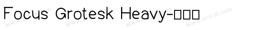 Focus Grotesk Heavy字体转换